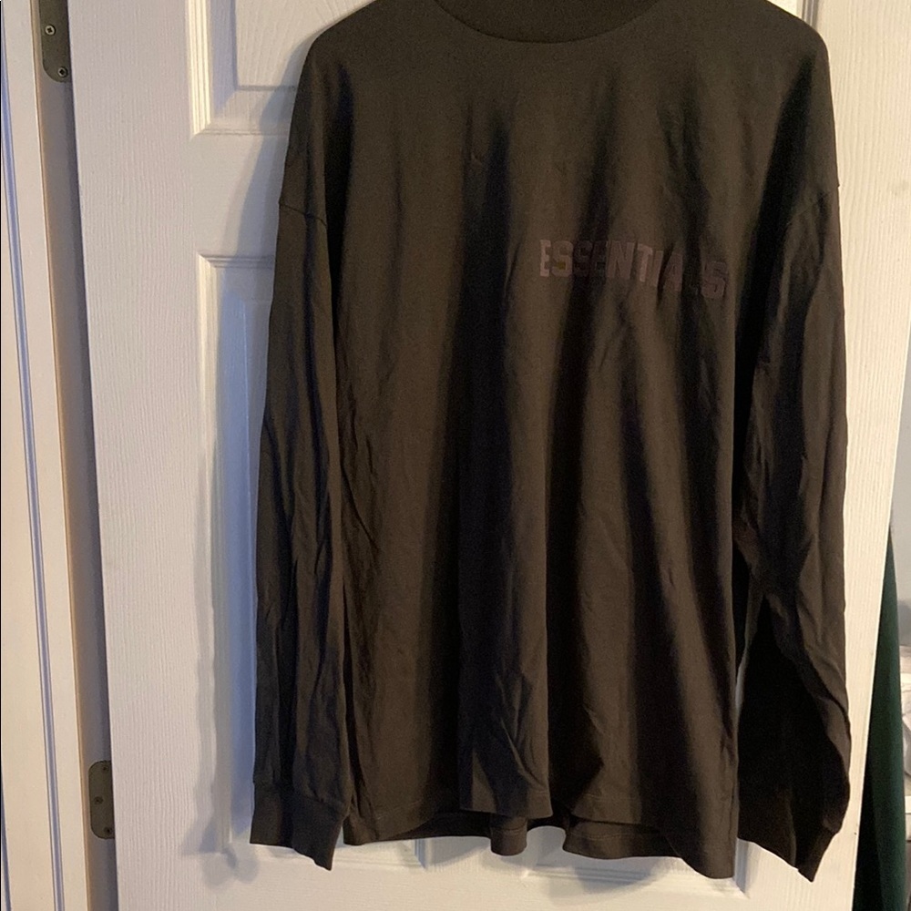 Essentials Fear of God dark green Long Sleeve Shirt